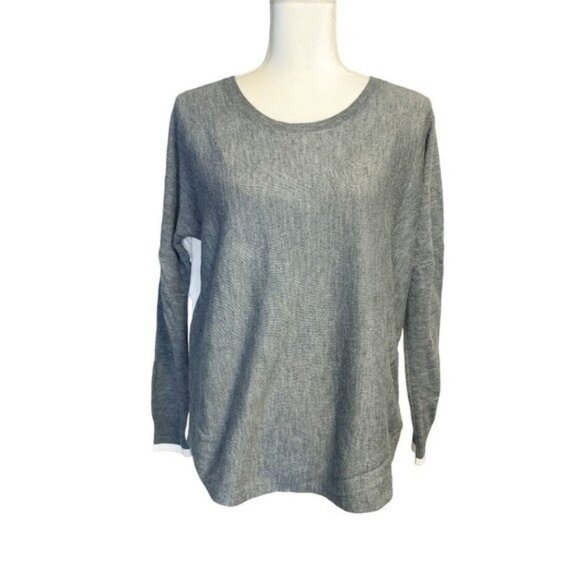 French Connection Scoop Neck Long Sleeve Colorblock Roomy Pullover Sweater Small - Picture 4 of 6